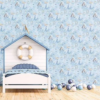 Galerie Wallcoverings Product Code G78388 - Tiny Tots 2 Wallpaper Collection - Blues Purple Glitter Colours -  