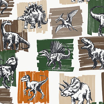 Galerie Wallcoverings Product Code G78560 - Kids & Teens Wallpaper Collection - Dark Green Orange Brown Black Colours -  