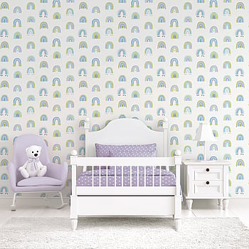 Galerie Wallcoverings Product Code G78585 - Kids & Teens Wallpaper Collection - Purple Turquoise Lime Colours -  