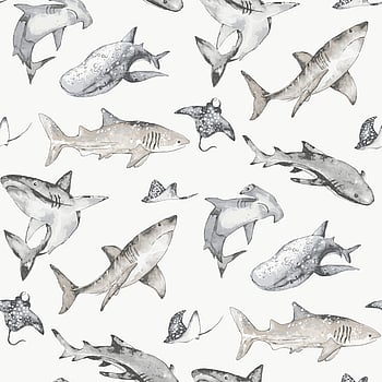 Galerie Wallcoverings Product Code G78593 - Kids & Teens Wallpaper Collection - White Greys Colours -  