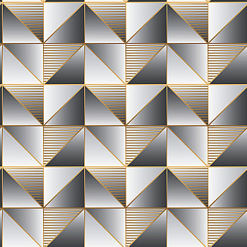 Galerie Wallcoverings Product Code GX37628 - Geometrix Wallpaper Collection - Gold Black Colours -  