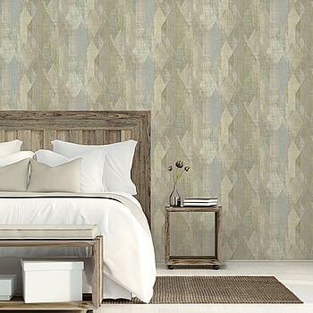 Galerie Wallcoverings Product Code GX37639 - Geometrix Wallpaper Collection - Green Beige Colours -  