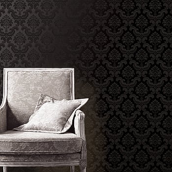Galerie Wallcoverings Product Code SK34750 - Simply Silks 3 Wallpaper Collection - Black Colours -  