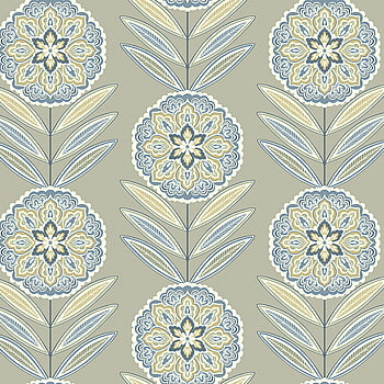 Galerie Wallcoverings Product Code TJ40207 - Mulberry Tree Wallpaper Collection - Tan and Blue Colours -  